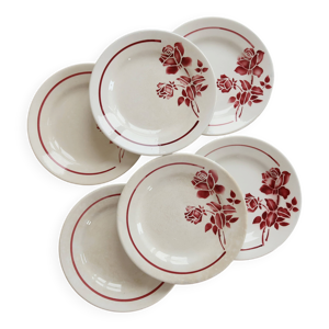 6 assiettes à dessert - moulin loups