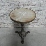 Bistro table with cast iron leg
