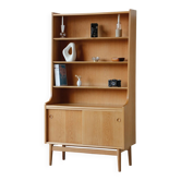 Renovated vintage Scandinavian oak library