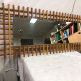 Vintage rattan mirror 1960