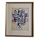 Silkscreen print after Jean Dubuffet, framed, 1970s, 25 x 31 cm