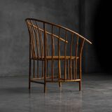 Rustic Wabi Sabi Bamboo Armchairs, France, 1970s