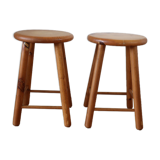 2 pine stools 450mm