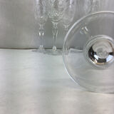 5 baccarat crystal flutes made in france