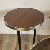 Trio of tripod-legged side tables from the 60s and 70s