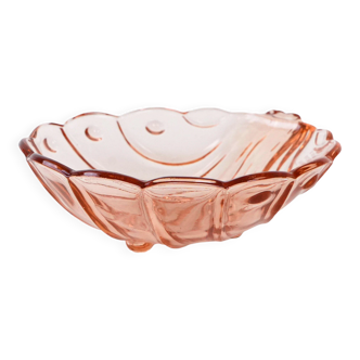 Glass platter, Italian design, 1960s, made in Italy