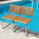 Lot de 4 chaises Cesca B32 beiges Marcel Breuer
