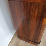 Art deco dining room sideboard in briar with upstand, 1940s