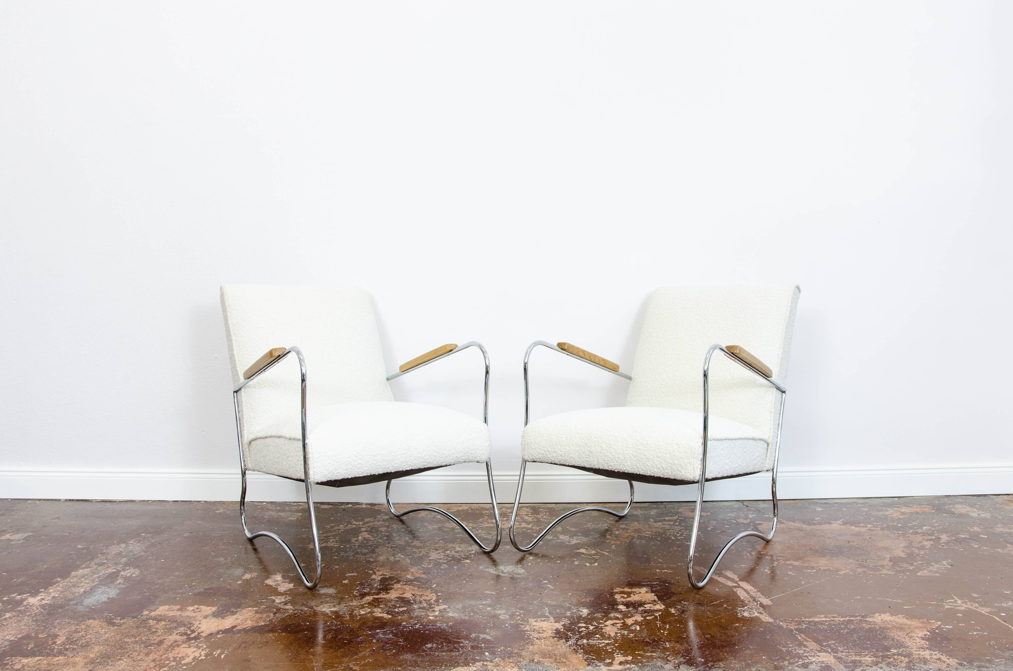 Chaises de style Bauhaus, années 1950, Pologne, ensemble de 2