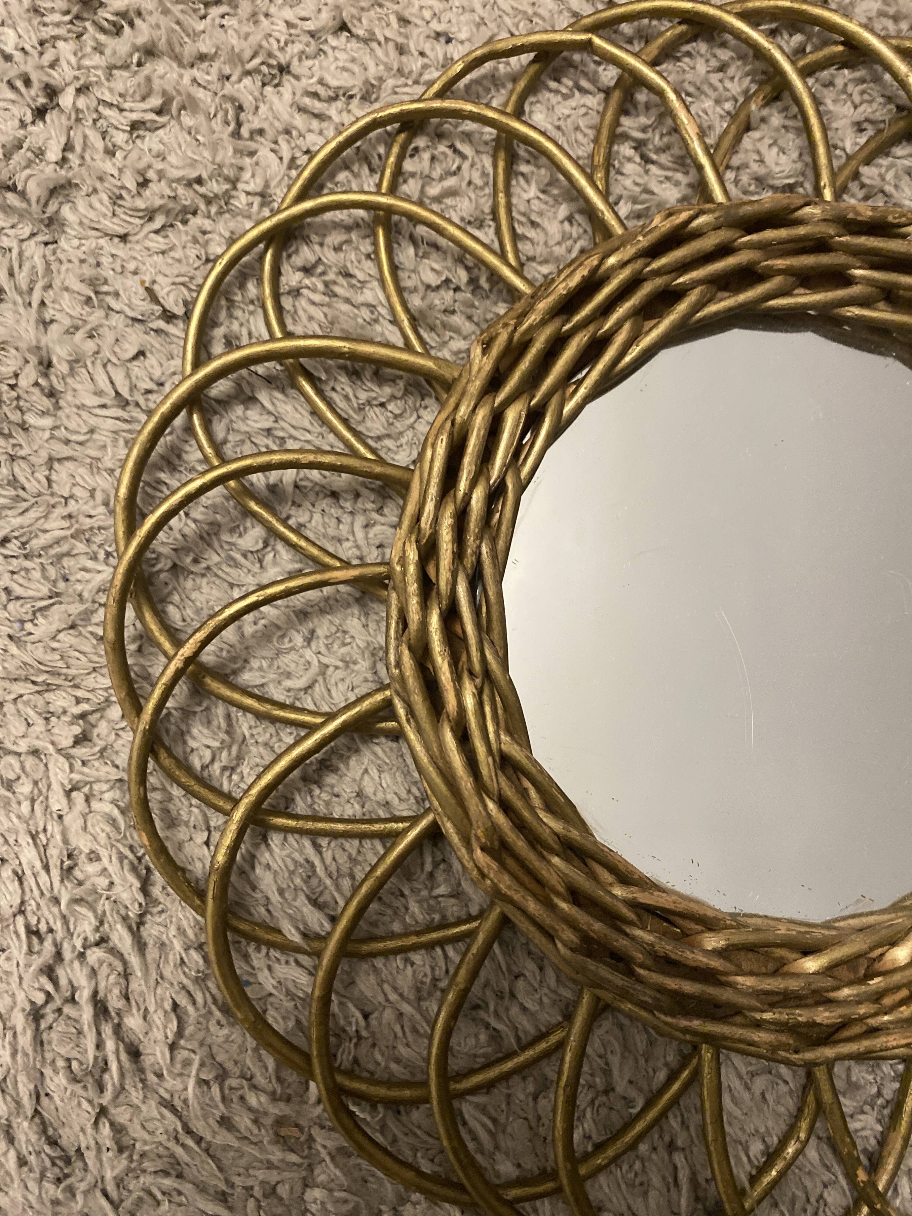 Wicker mirror