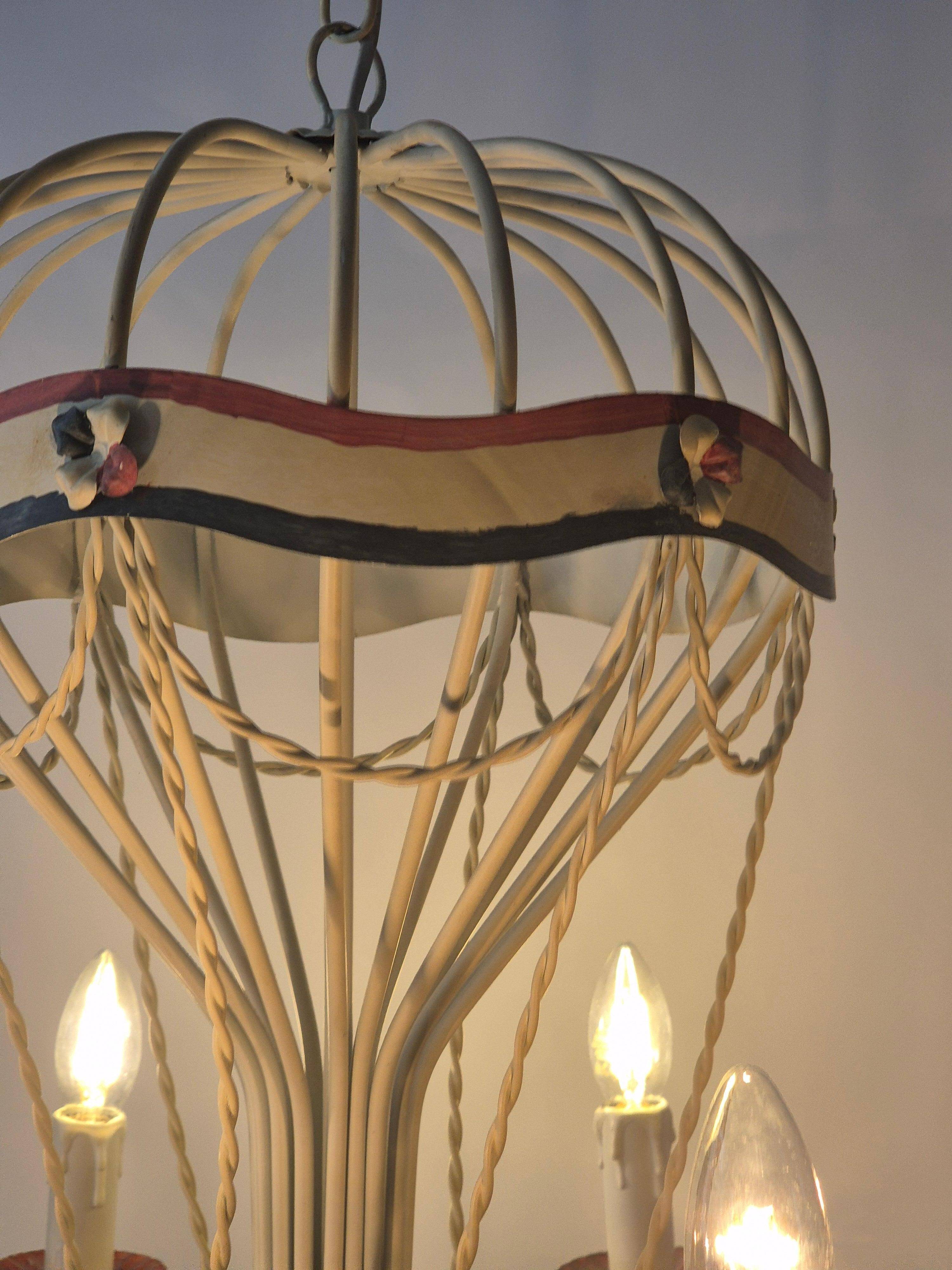 Lustre en forme de ballon d'aviation chaude, milieu du 20e siècle