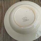 Set of 5 hollow plates signed Badonviller Collection Paradise bird décor