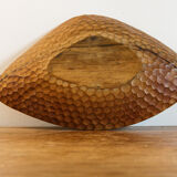 Carved wooden fruit cup