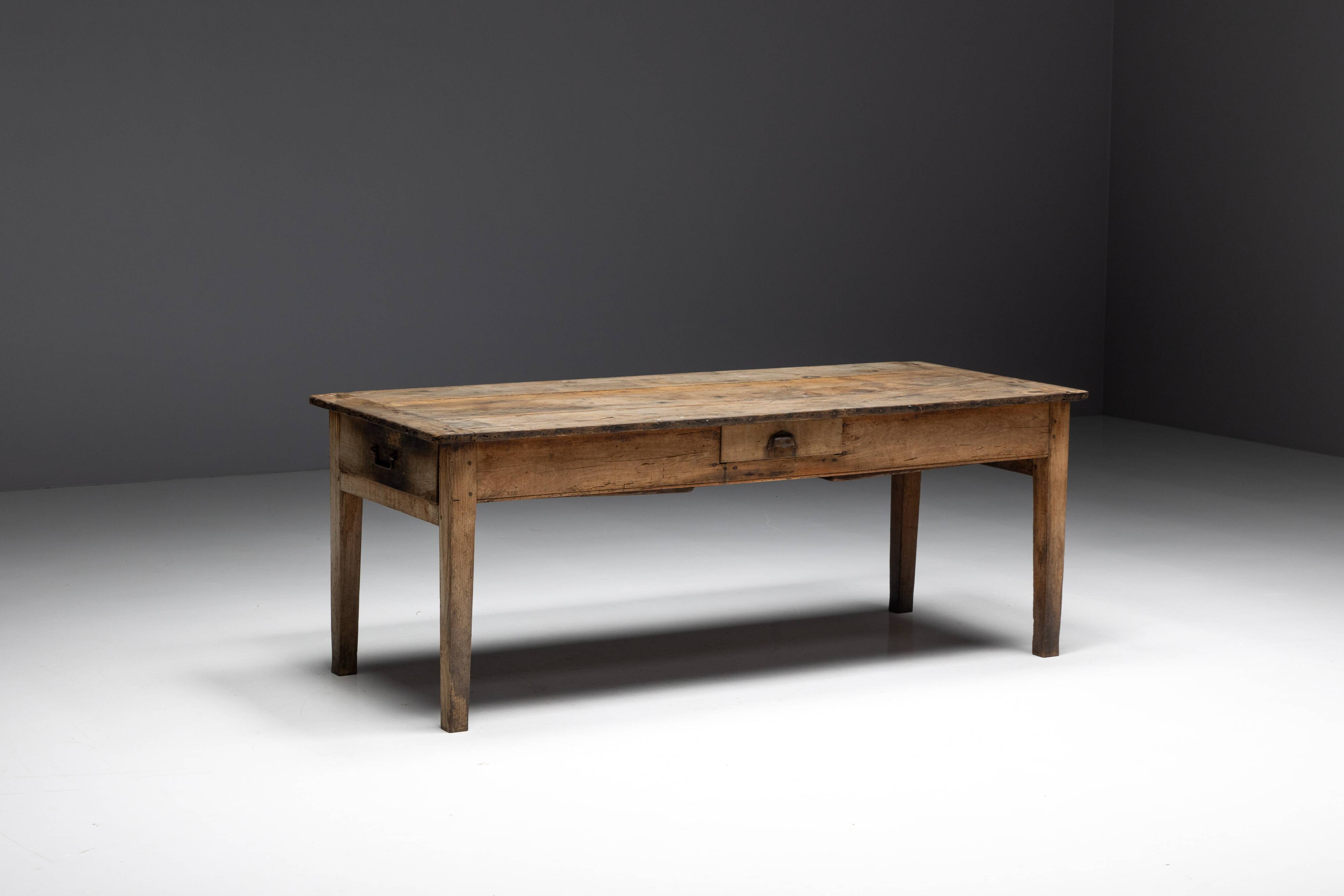 Rural Art Populaire Table, France, 19th Century