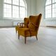 Modern Scandinavian Art Deco lounge chairs in velvet from the 1940s.