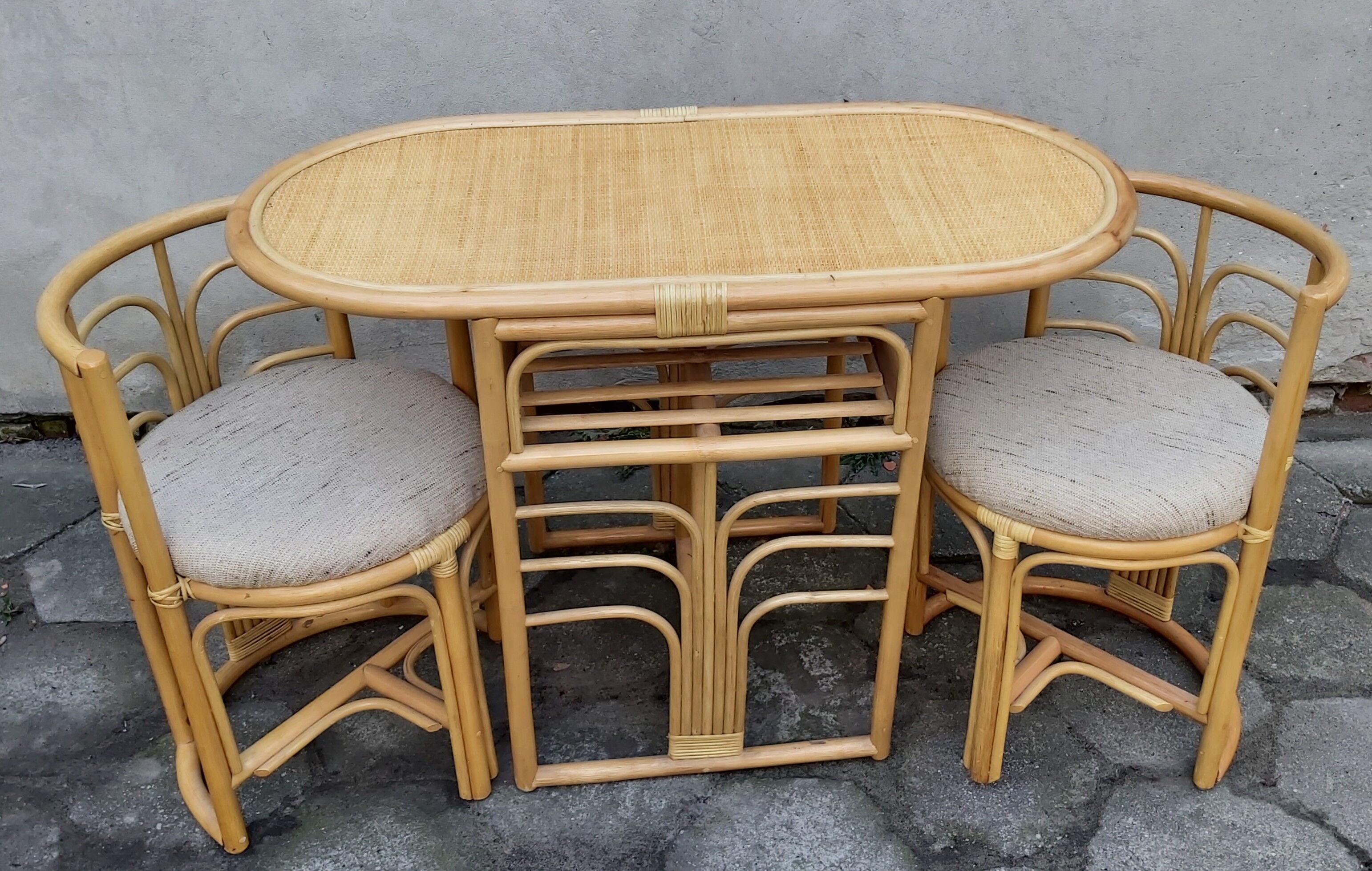 Rattan set, 1980s
