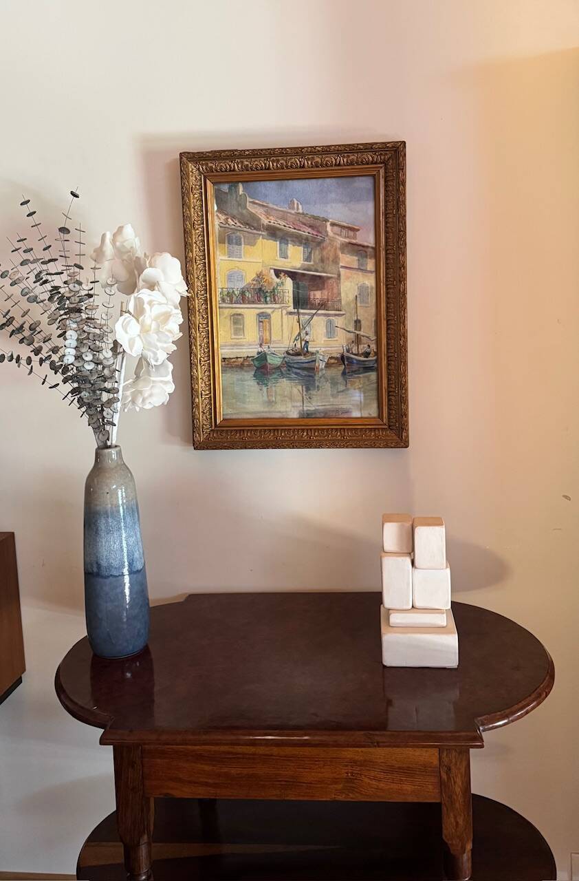 Old painting, Marine, signed Marie (1880-1977)