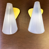 Pair of cone wall lamps 50s