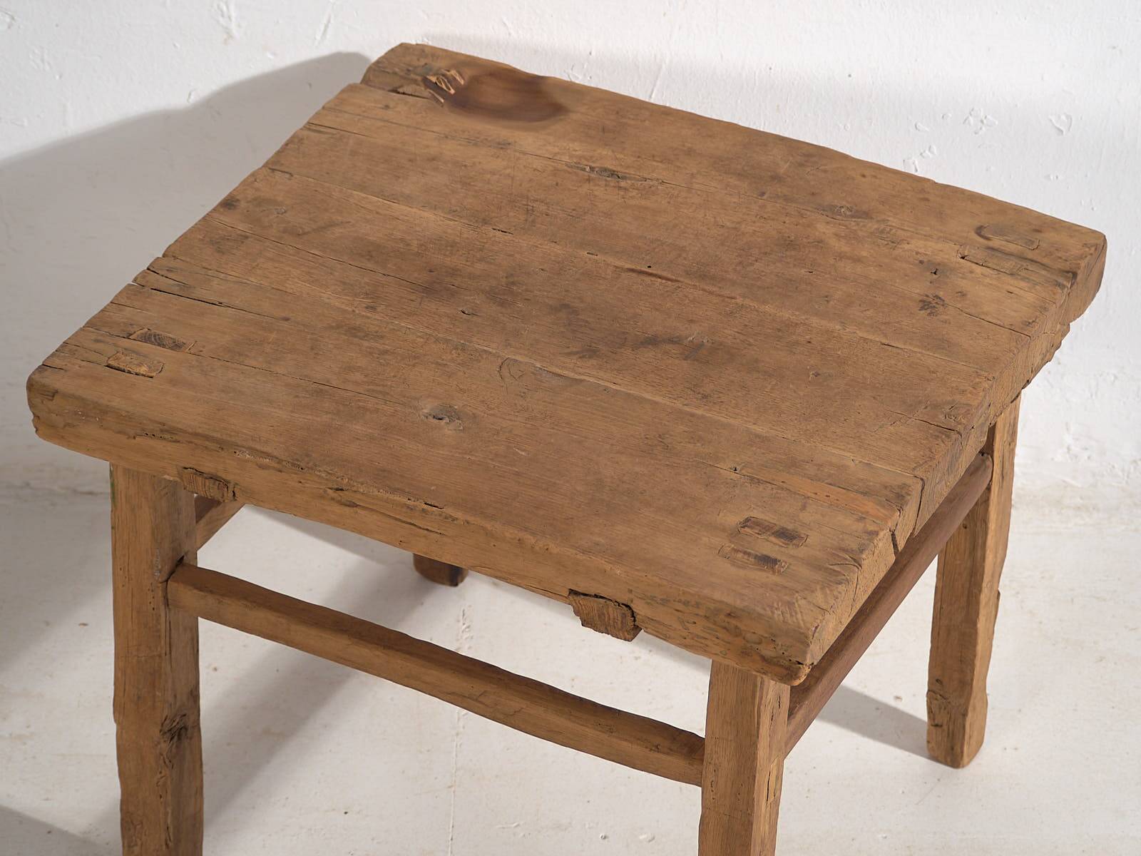 Antique square side table (c.1920) #9