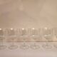 Set de 6 verres à pieds en verre ciselé