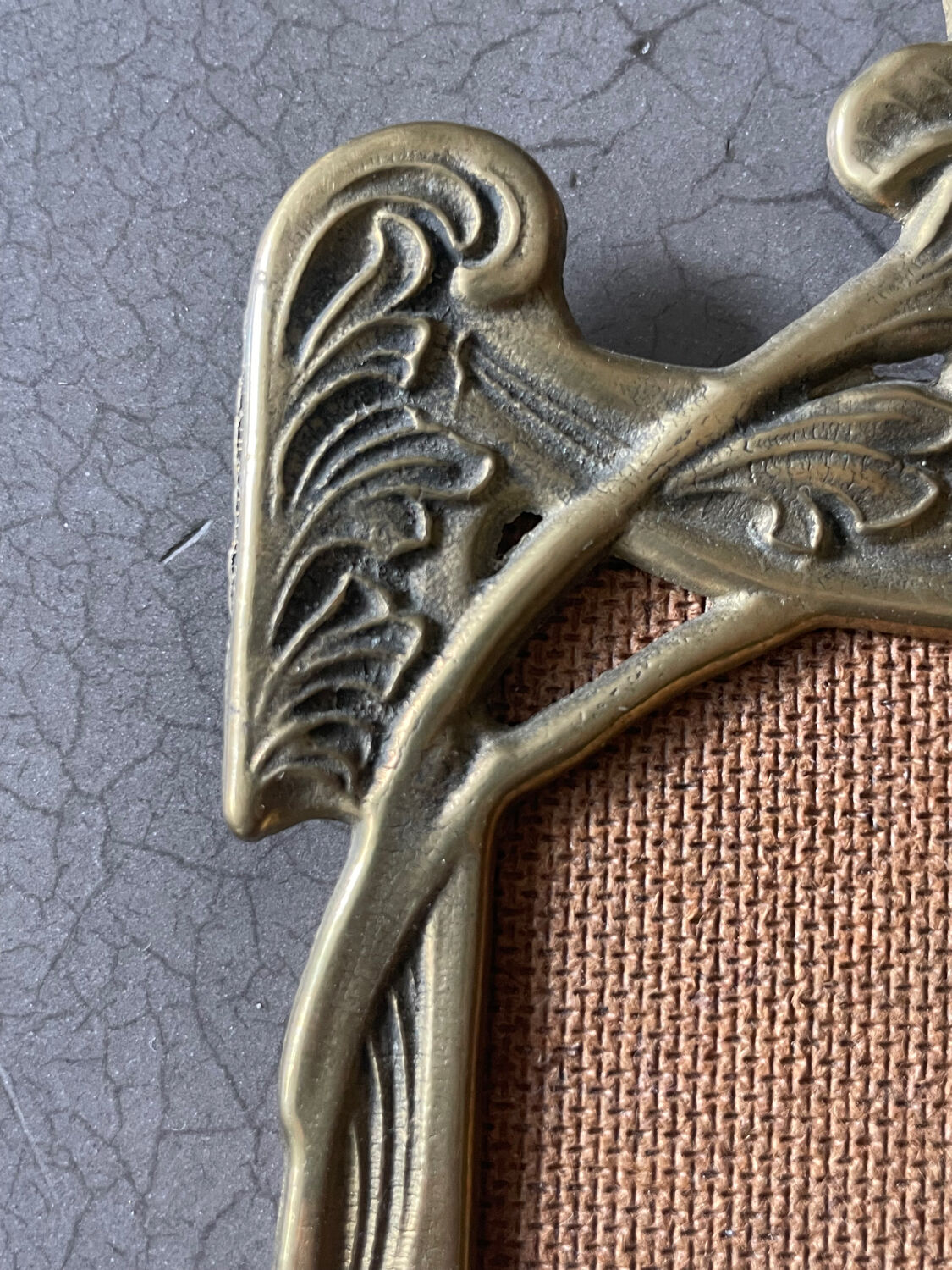 Art Nouveau gilded brass frame before 1900