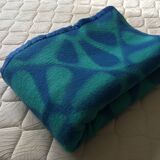 Couverture 220 X 240 losanges et fleurs 70's