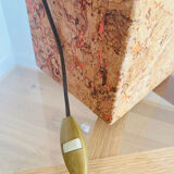 Large cork table lamp, Mid-Century