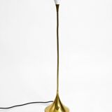 1980s brass halogen table lamp by Florian Schulz model Esa with gooseneck