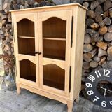 Refurbished solid wood display cabinet/sideboard
