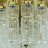 limburg mid century CEILING LIGHT ceiling fixture with 18 glass tubes