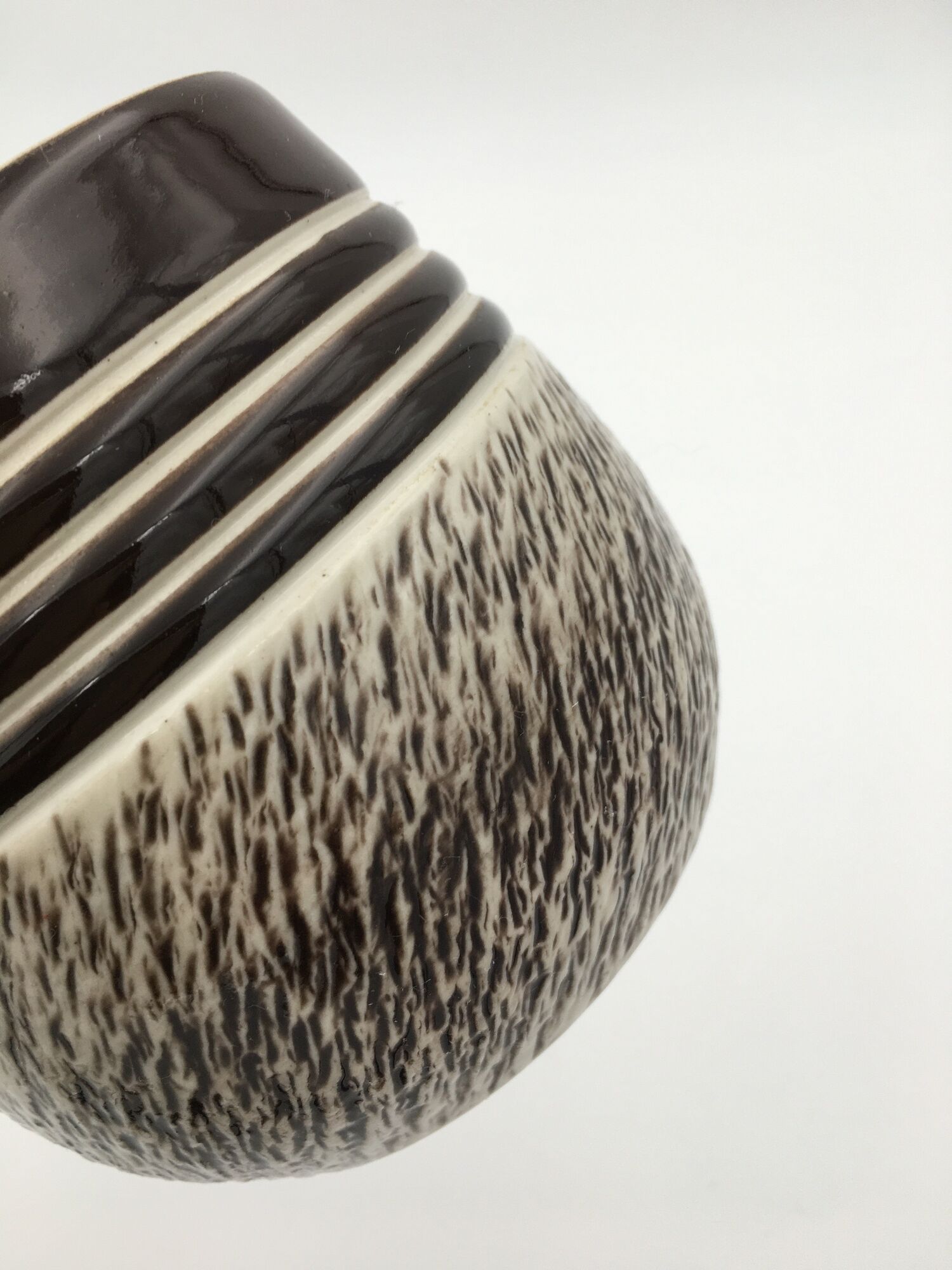 Lucien Brisdoux Enamelled sandstone covered pot with incised decoration, signed and numbered - 1940s-1950s