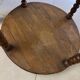 Round turned wooden side table