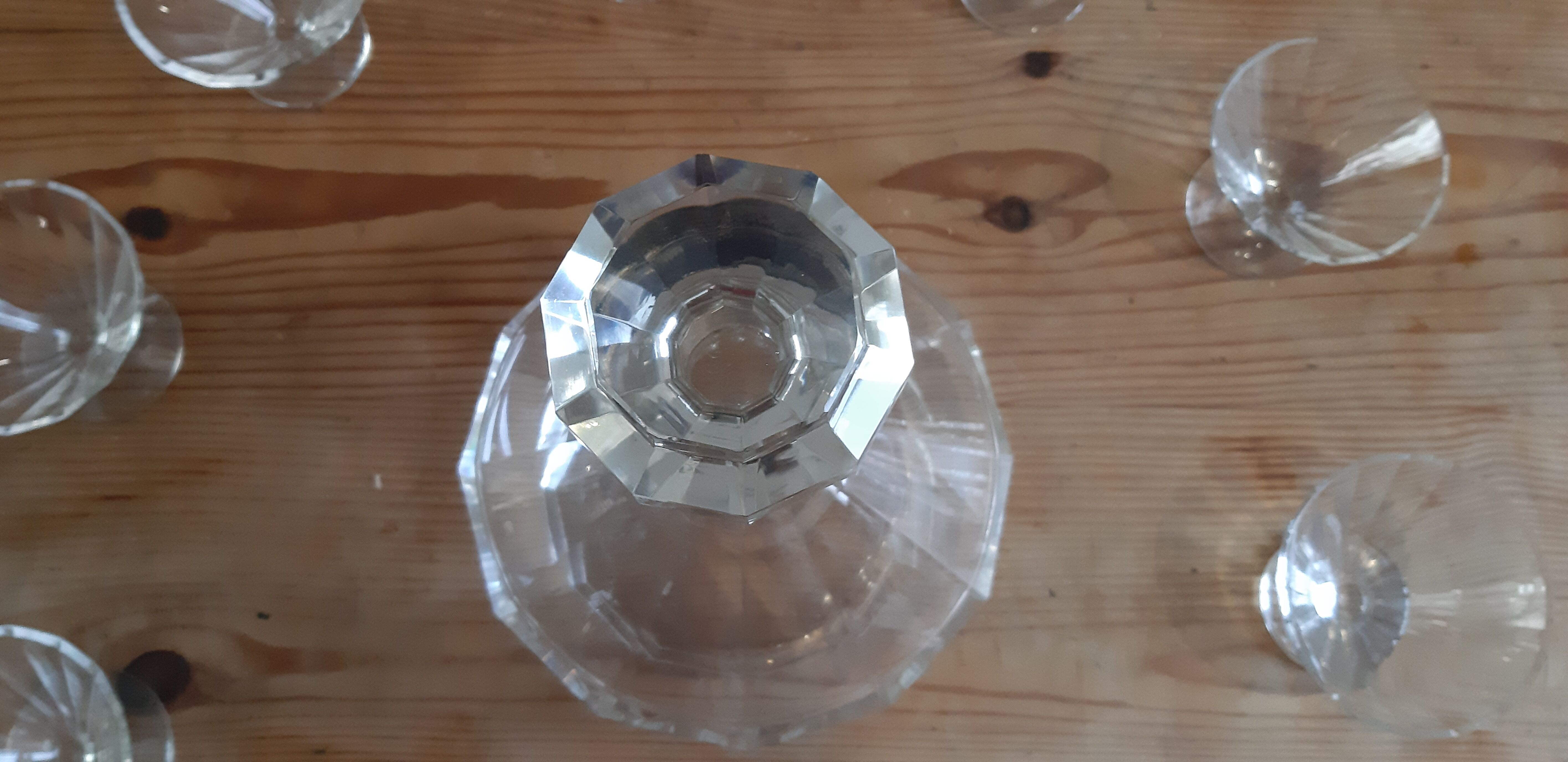 Art deco crystal liquor service
