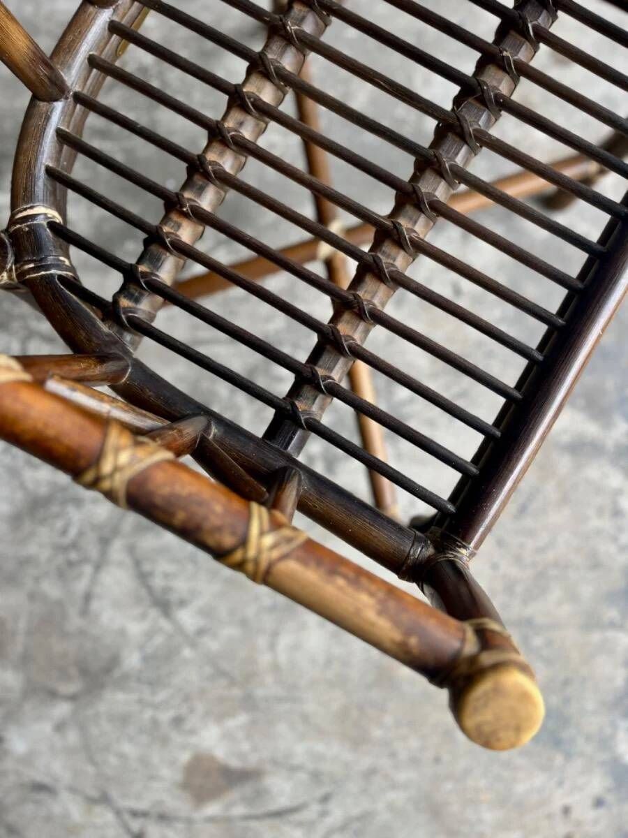 Rare ensemble de fauteuils en rotin McGuire des années 1970
