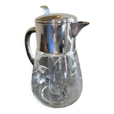 Silver-plated crystal lemonade pitcher