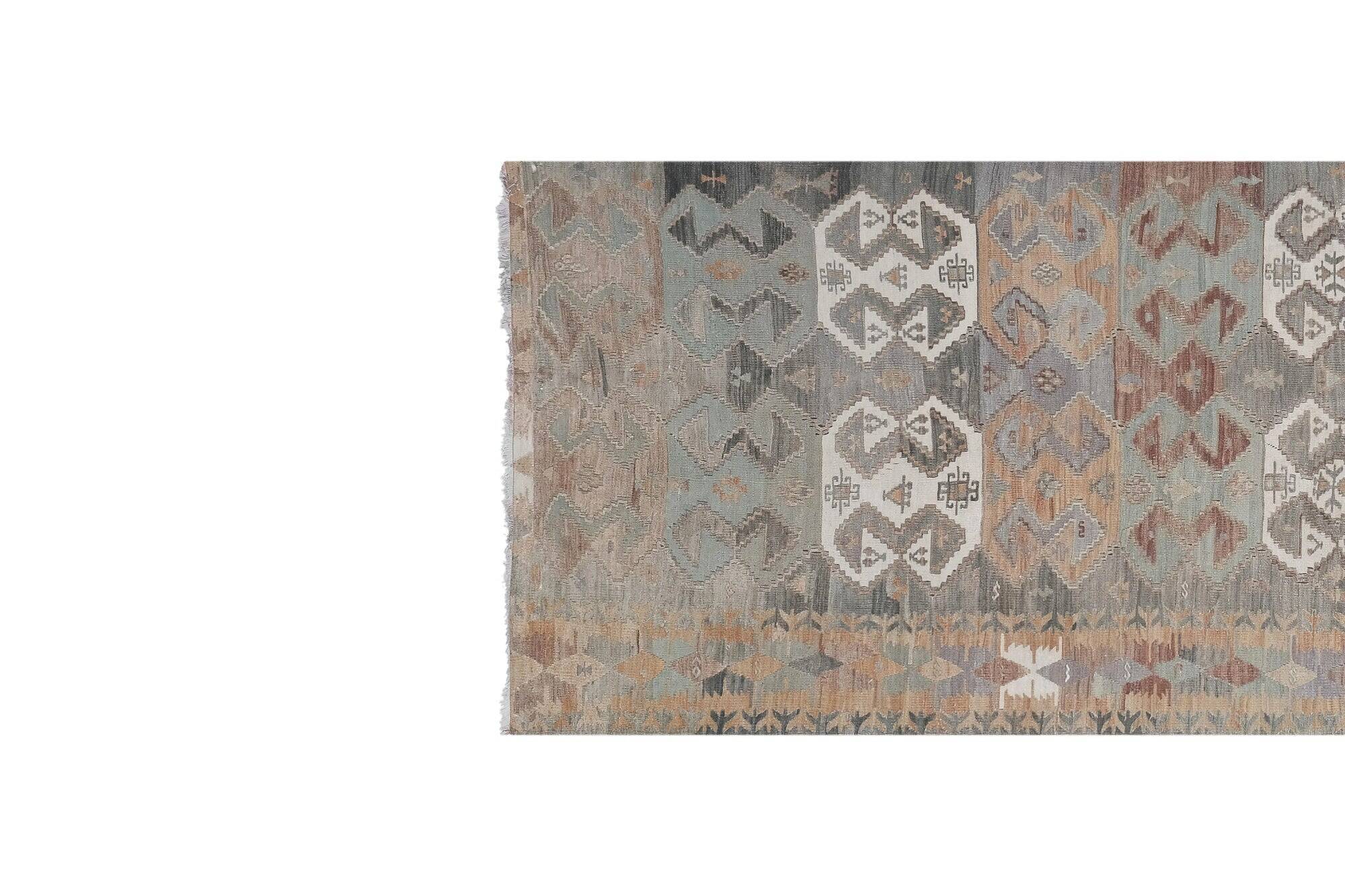 Vintage Turkish hallway rug 123x367 cm