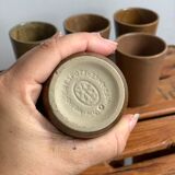 6 verres gobelets grès Digoin