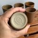 6 glasses digoin sandstone cups