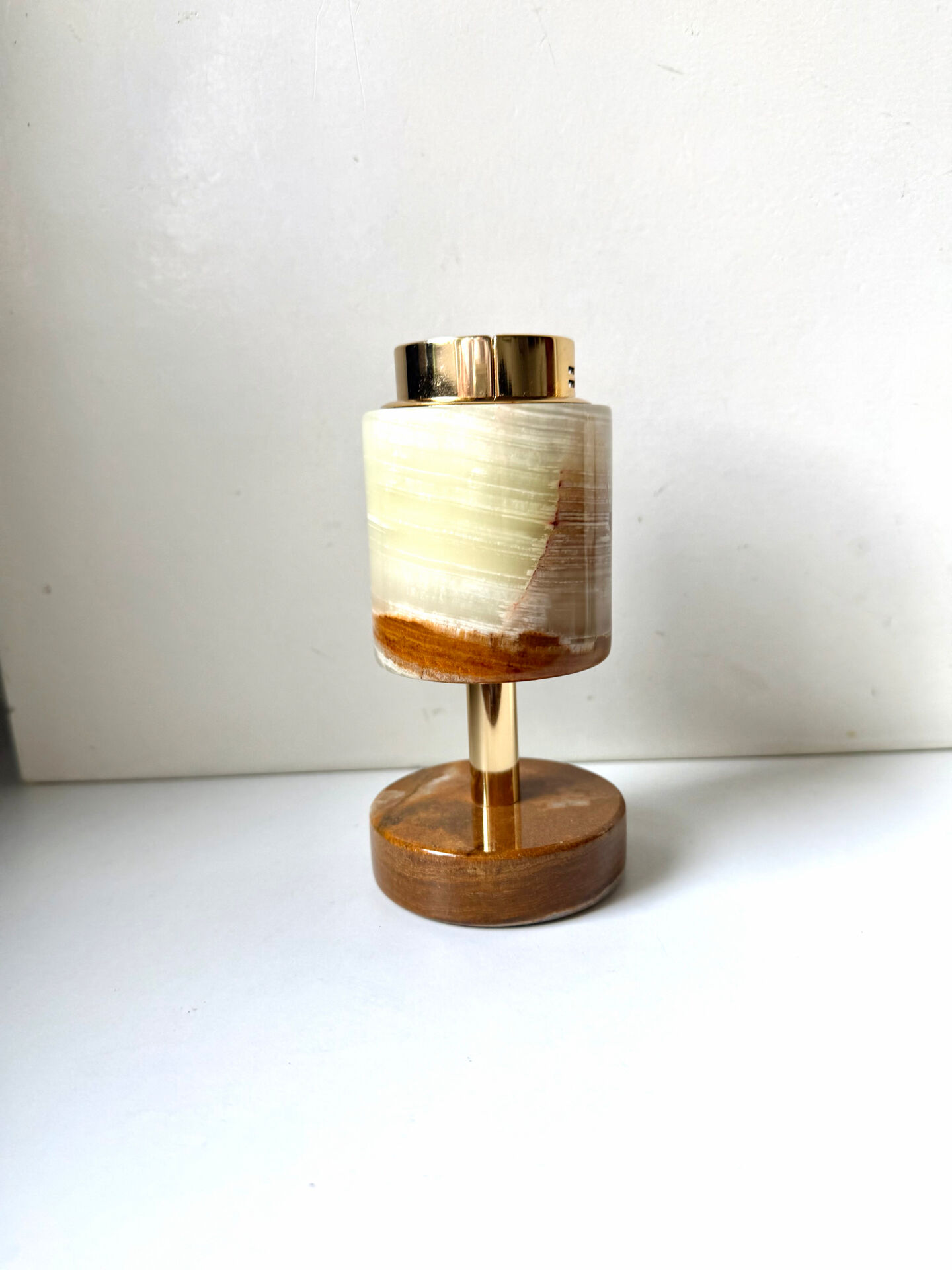 Vintage SAROME Japan Marble Onyx Table Lighter