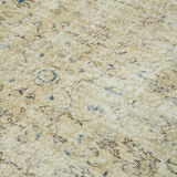 Handwoven wool anatolian beige rug 202 cm x 280 cm