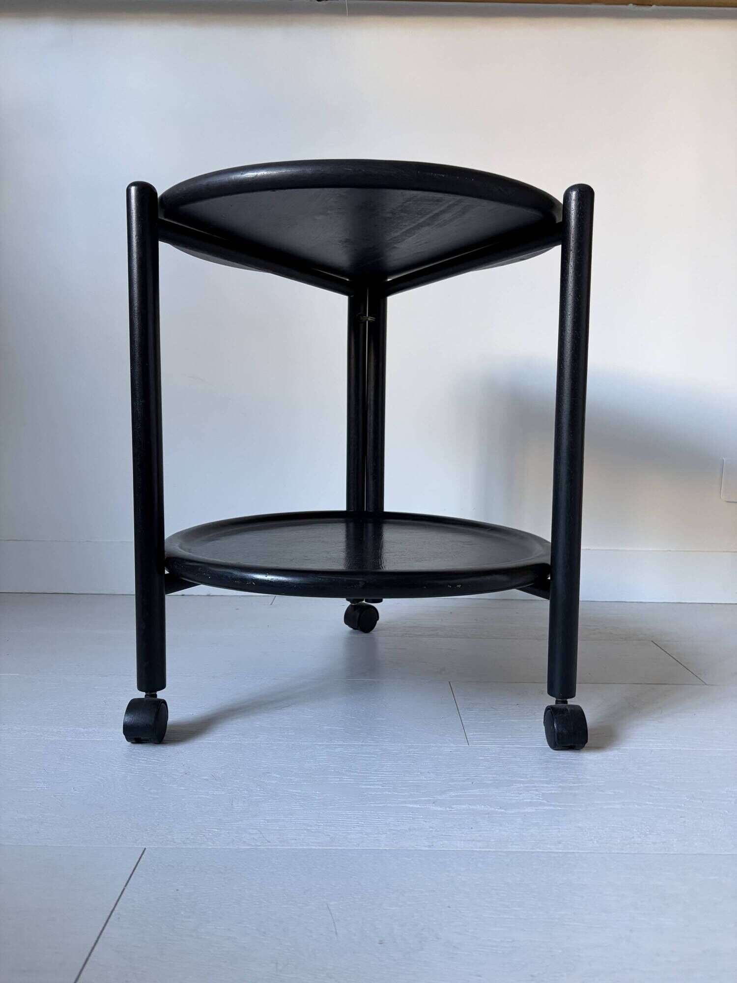Bar cart from the 60s-70s in its factory black version, attributed to Jens Quistgaard.