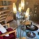 Luminaire tripode 4 branches vintage