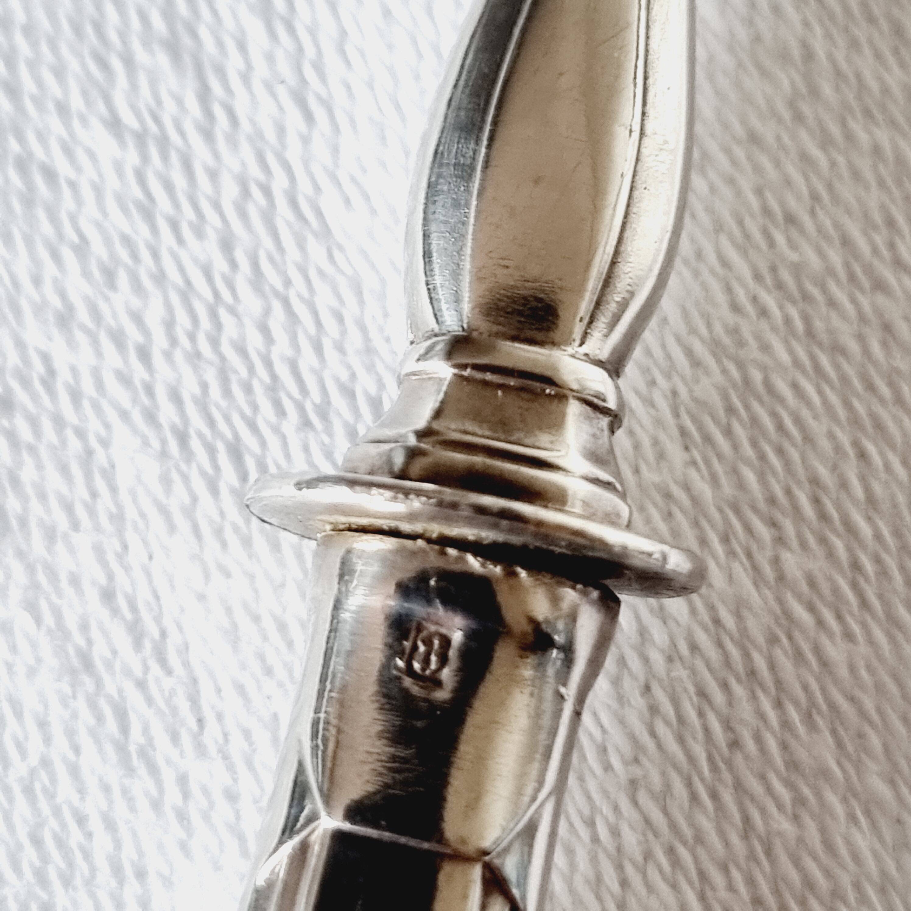 4 Art Deco Cubiertos to serve Postres or Frutas de Metal Plata de Principios S.XX