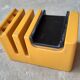 Pencil holder rests phone with waiting music, vintage 70s