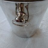 Champagne bucket in silver metal