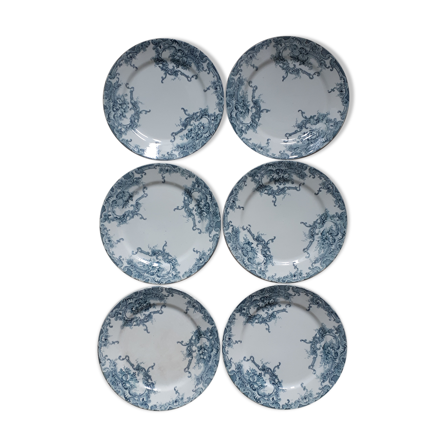 Set of 6 plates dessert Dauphin 1920