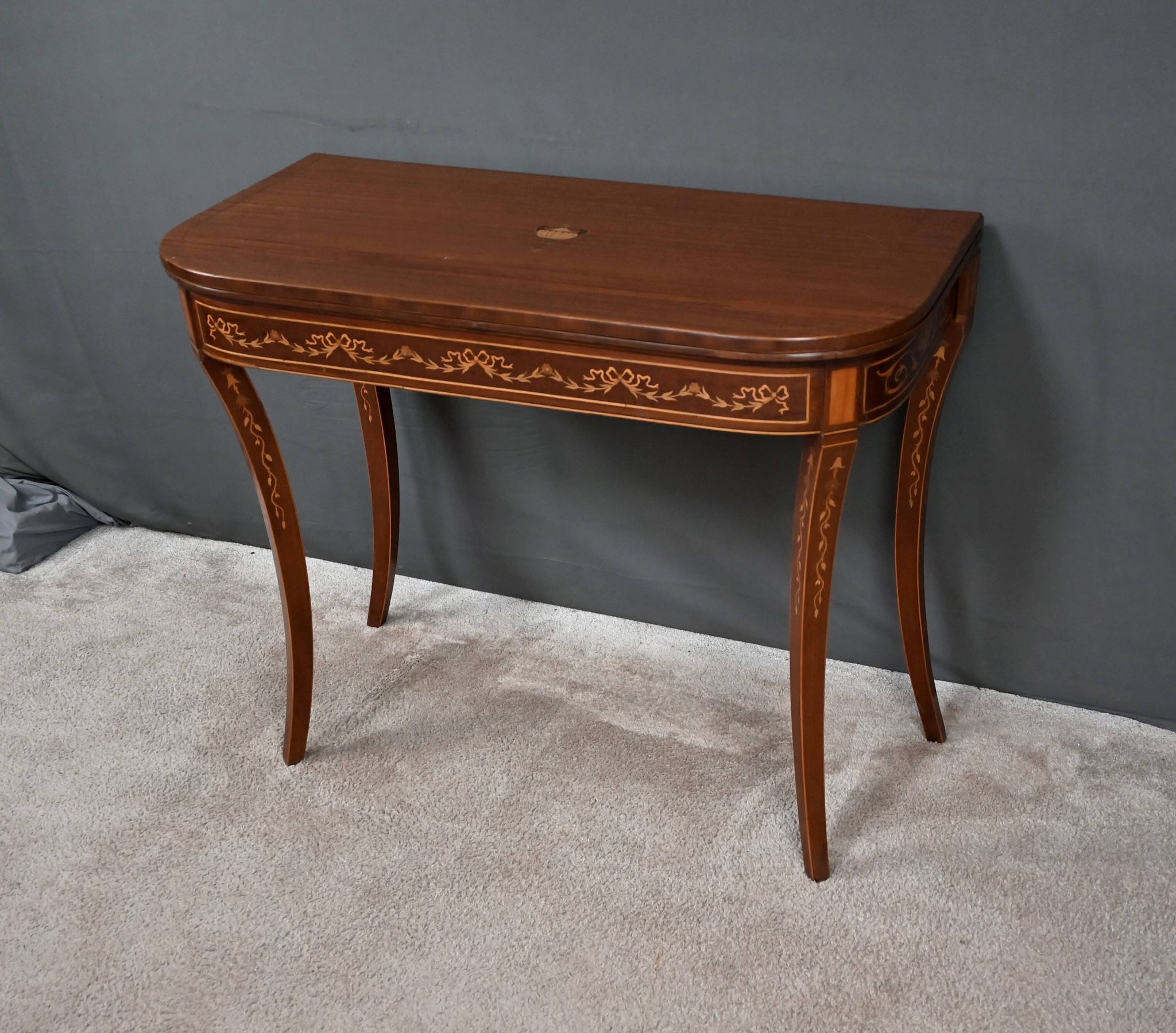 Mahogany Game Console Table – 1920
