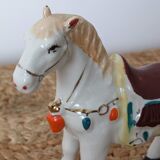 Painted porcelain horse statuette