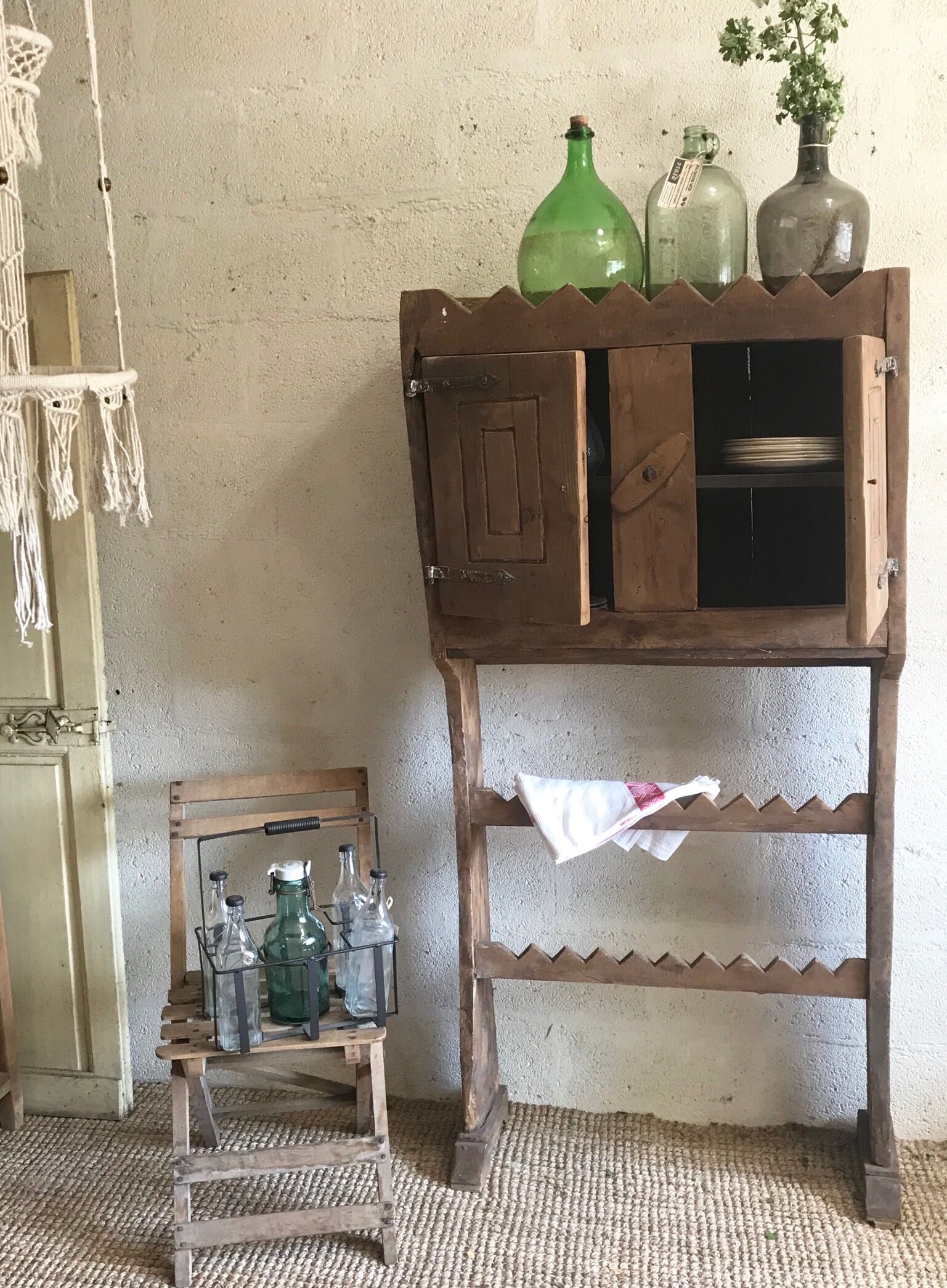 Craftsman-made raw wood buffet