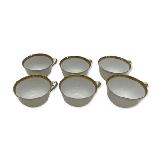 Set of 6 porcelain cups